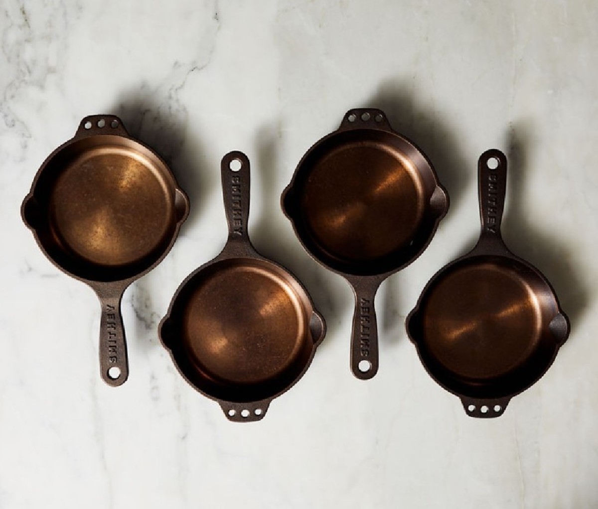 Set of four Smithey No. 6 Skillets