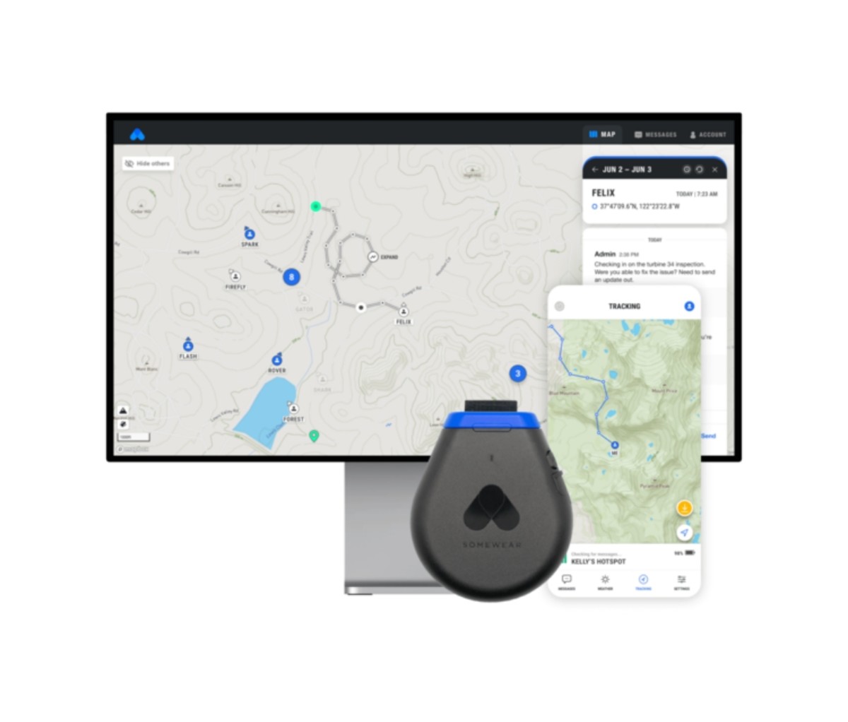 Somewear Global Hotspot personal locator beacons