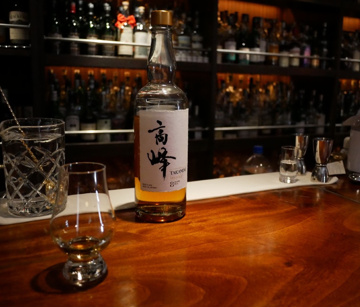 Bottle of Takamine Japanese whisky