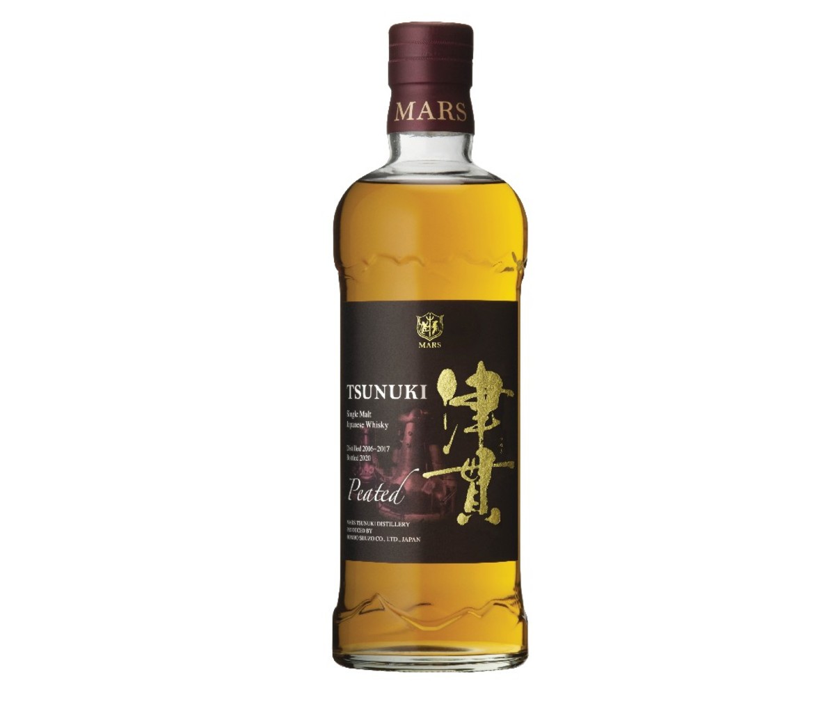 Bottle of Mars Tsunuki Peated Japanese whisky