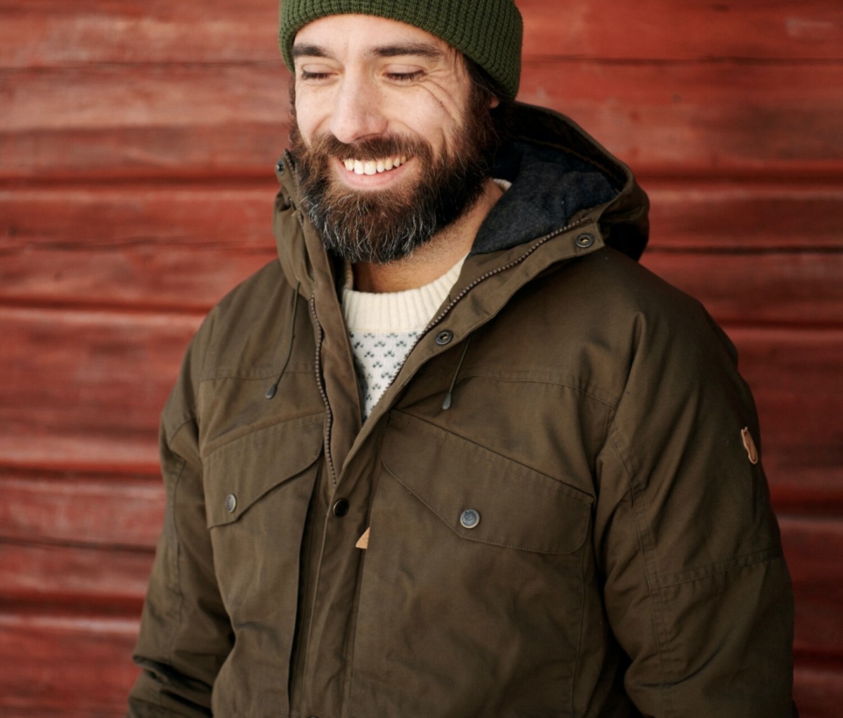 Man wearing a Vidda Pro Wool Padded Jacket