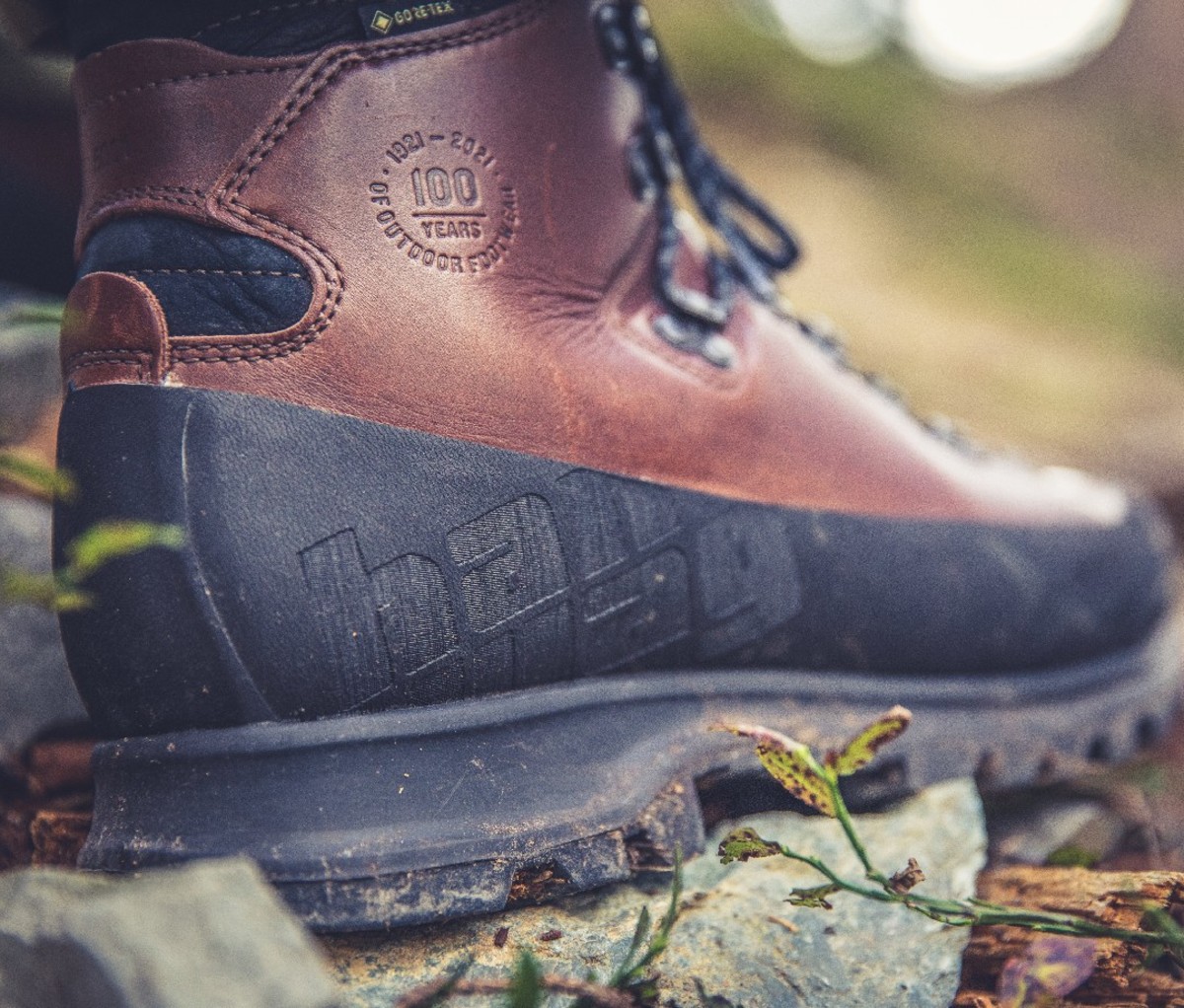 Rugged leather hiking boot