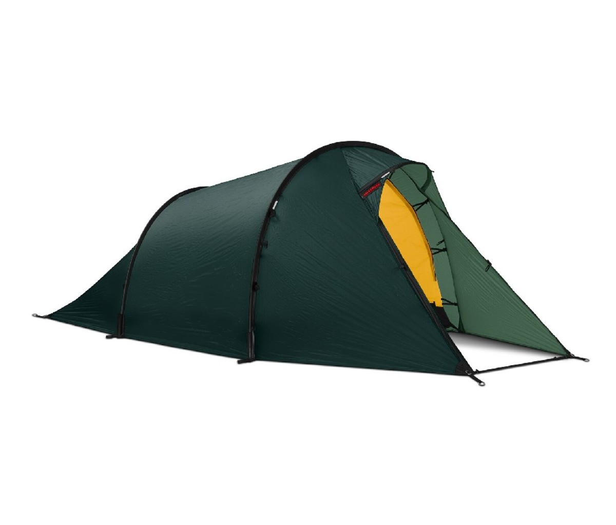 Green, two-person tent