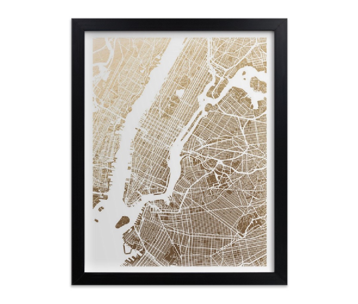 minted. Completely Custom Foil Map