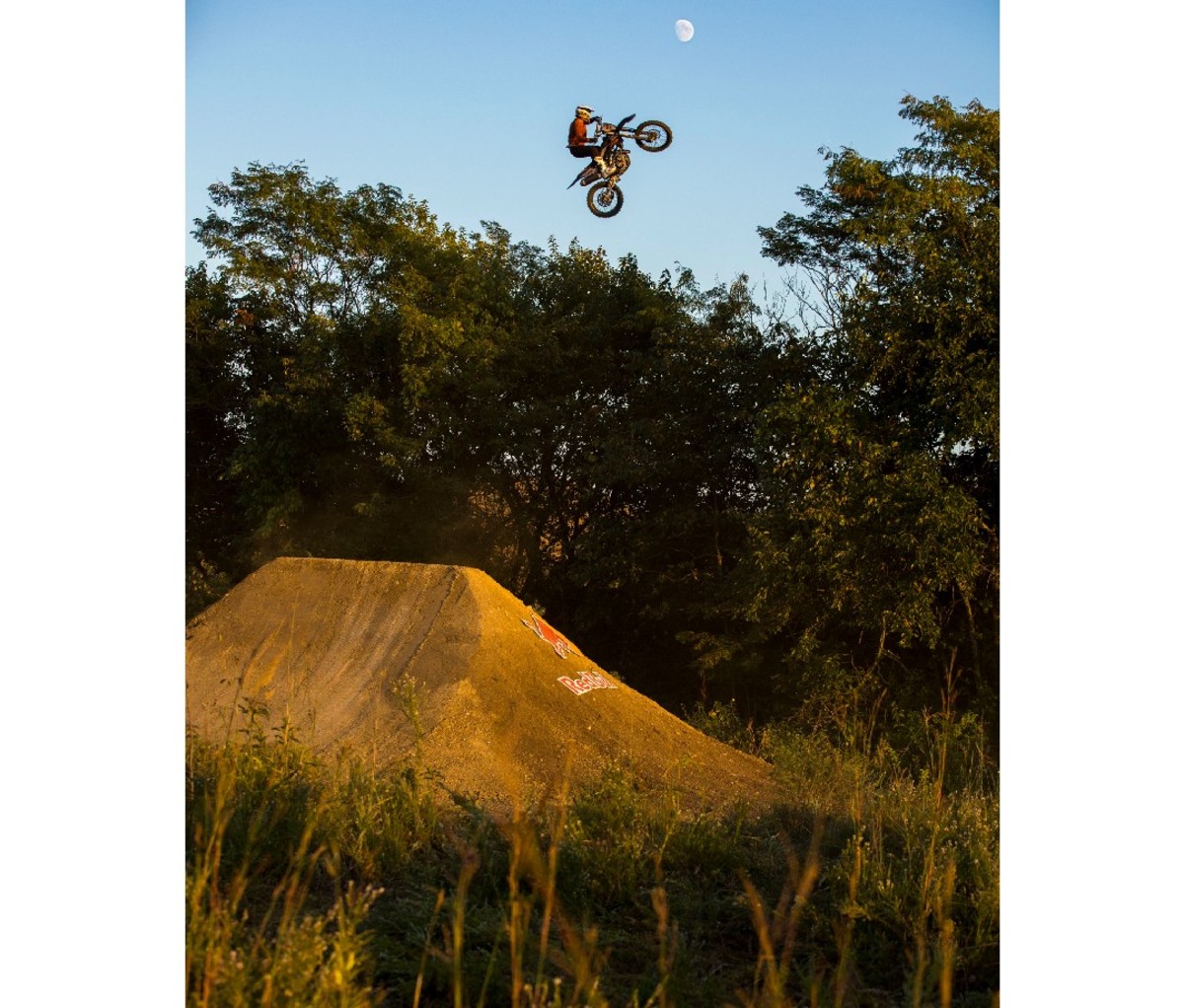 Motorcross rider getting air off jump