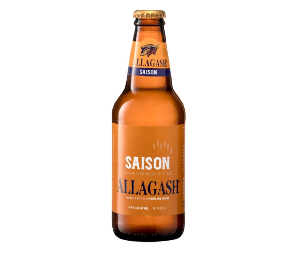Bottle of Allagash Saison beer