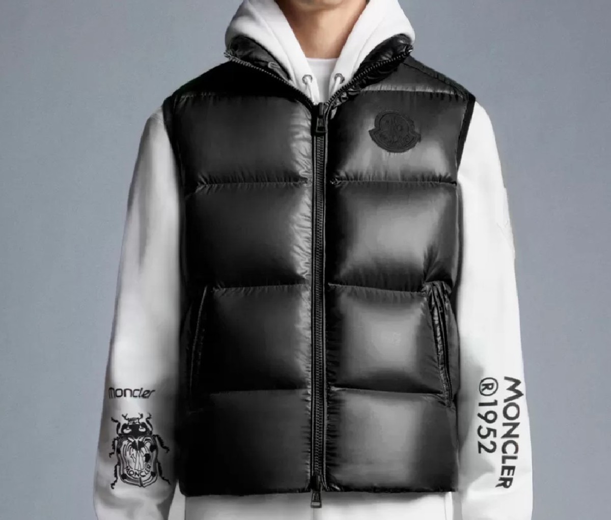 Man wearing black Moncler Sumida vest