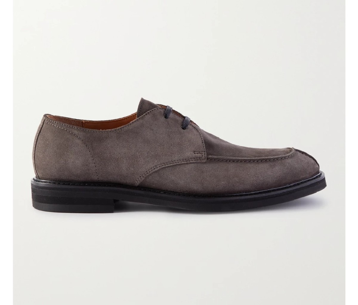 MR P. Andrew Split-Toe Suede Derby Shoe