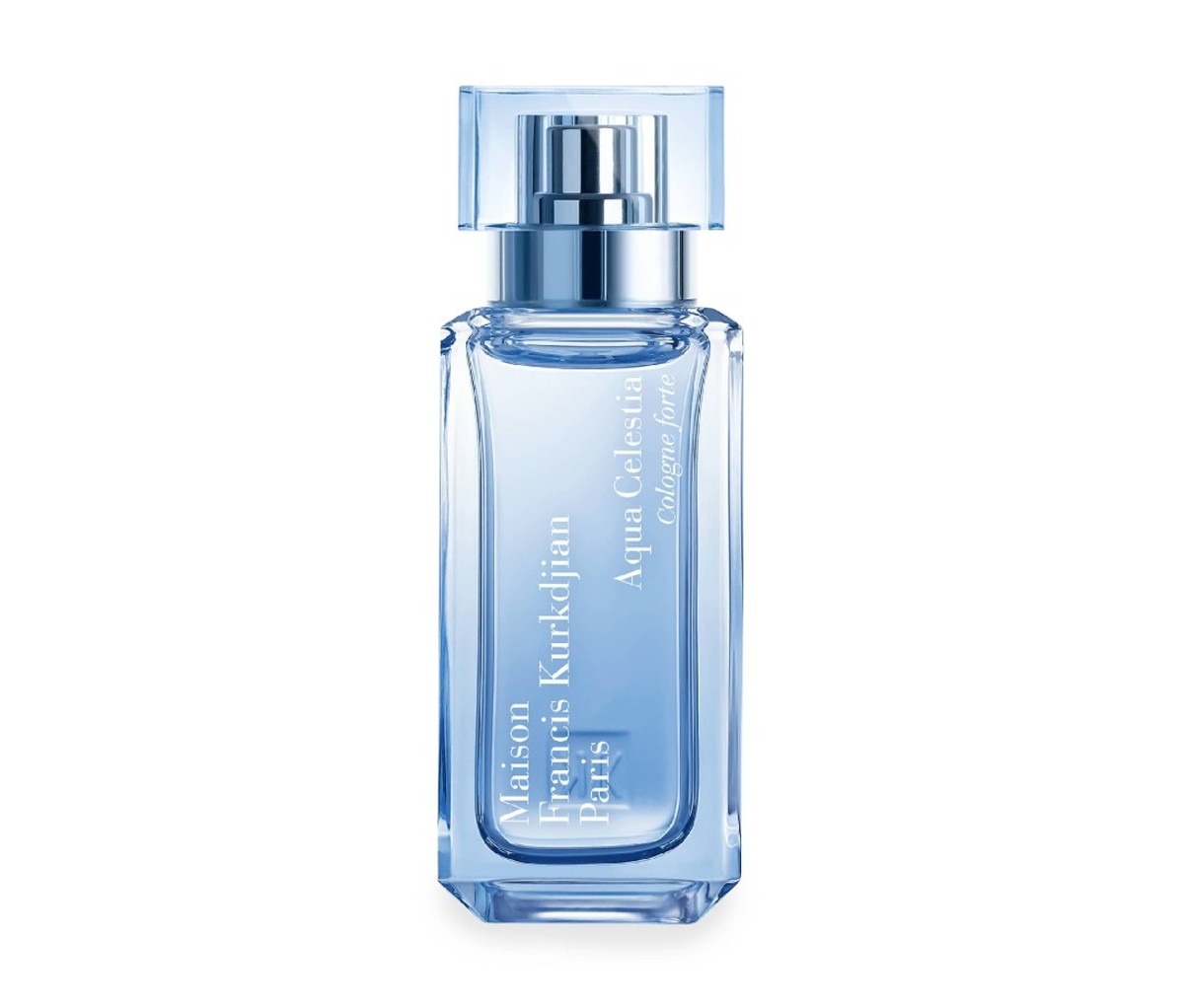 A bottle of Maison Francis Kurkdjian Aqua Celestia Cologne Forte—Eau de Parfum.