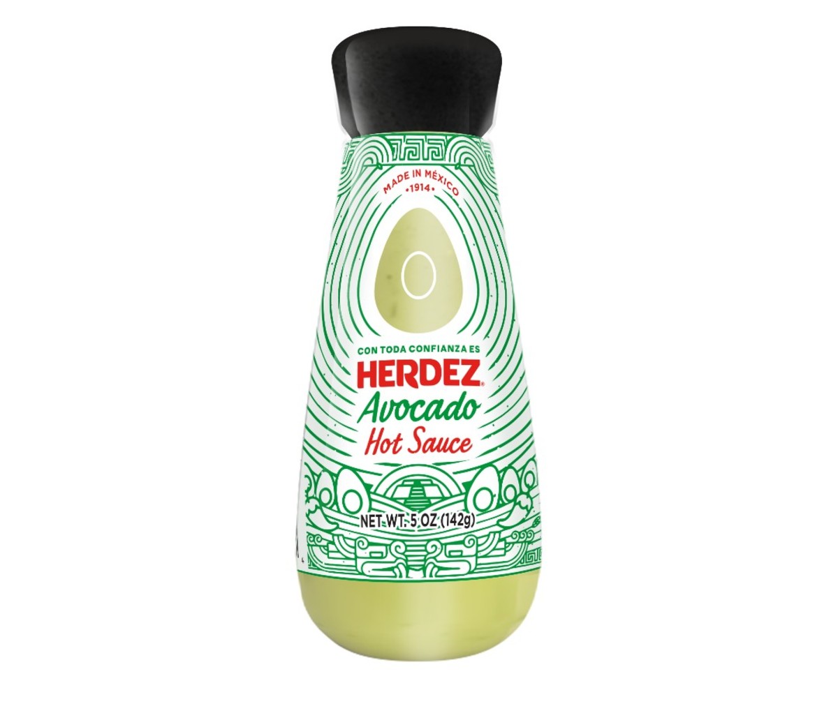 HERDEZ Avocado Hot Sauce against white background