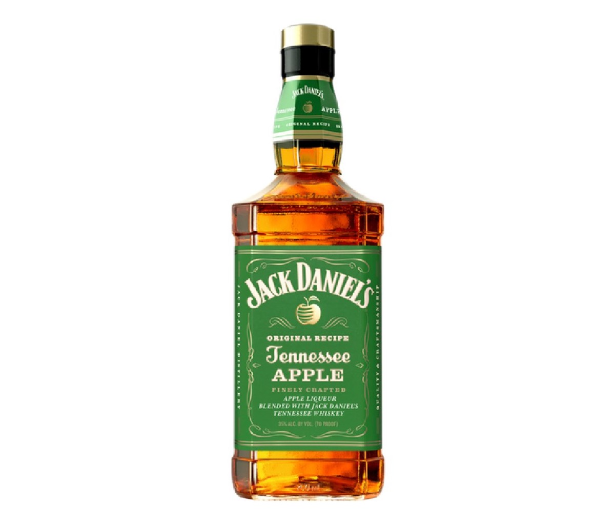A bottle of Jack Daniel’s Tennessee Apple whiskey.