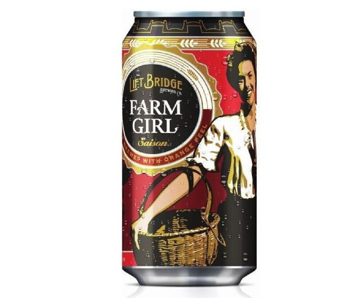 Can of Lift Bridge Farm Girl beer