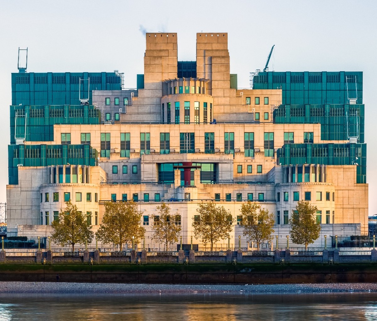 The SIS or MI6 building in London.