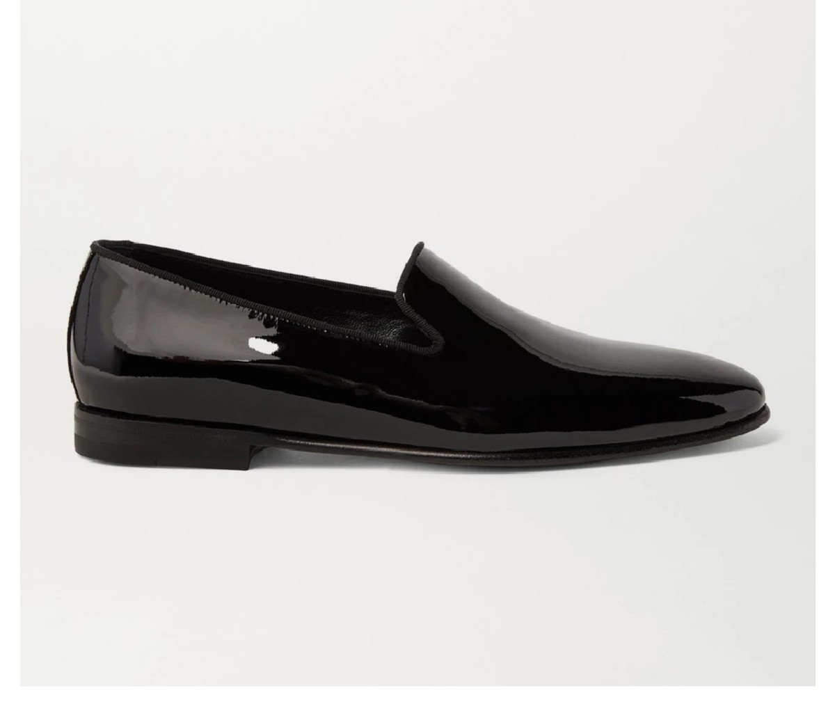 Top 6 Best Leather Shoes For Men (2022) Manolo Blahnik Mario Grosgrain-Trimmed Patent-Leather Loafers