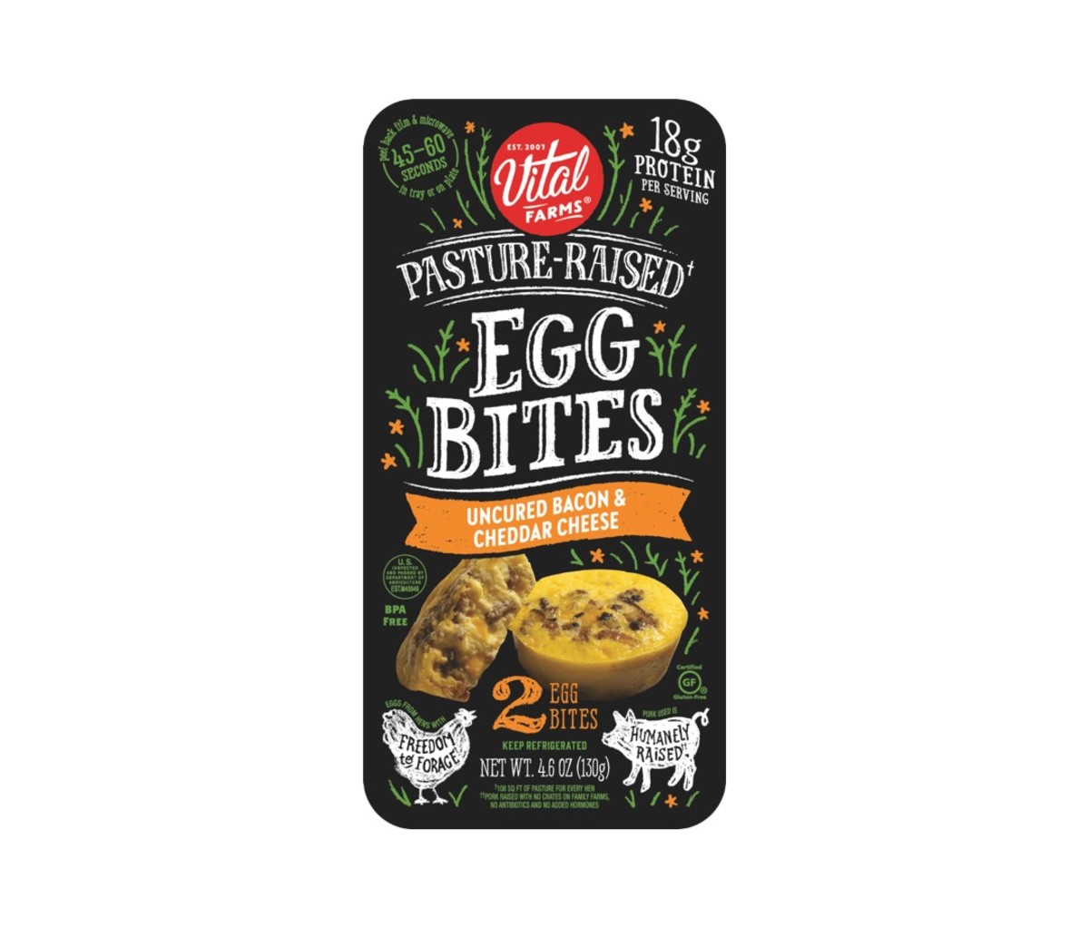 Vital Farms Pasture-Raised Egg Bites, Uncured Bacon and Cheddar Cheese