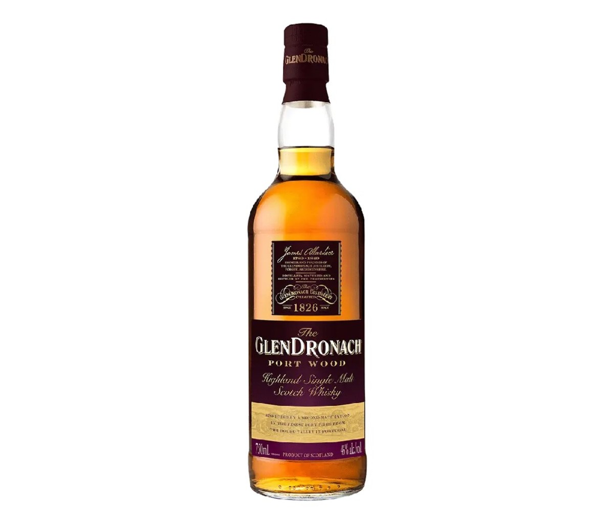 Glendronach Port whisky bottle
