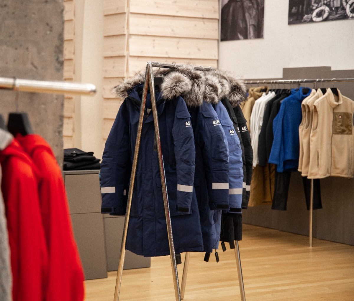 66°North coats on display