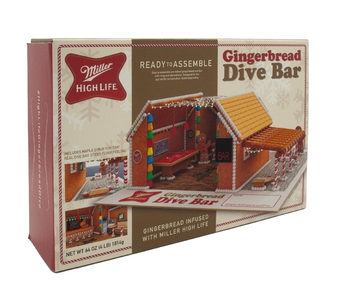 Miller High Life's Gingerbread Dive Bar Kit