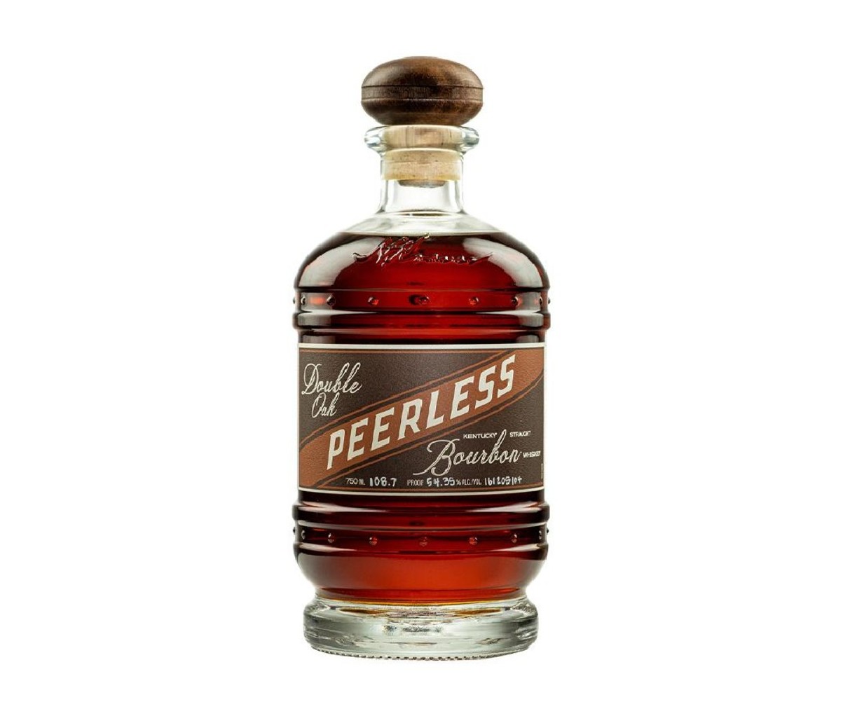 Bottle of Peerless Double Barrel Bourbon