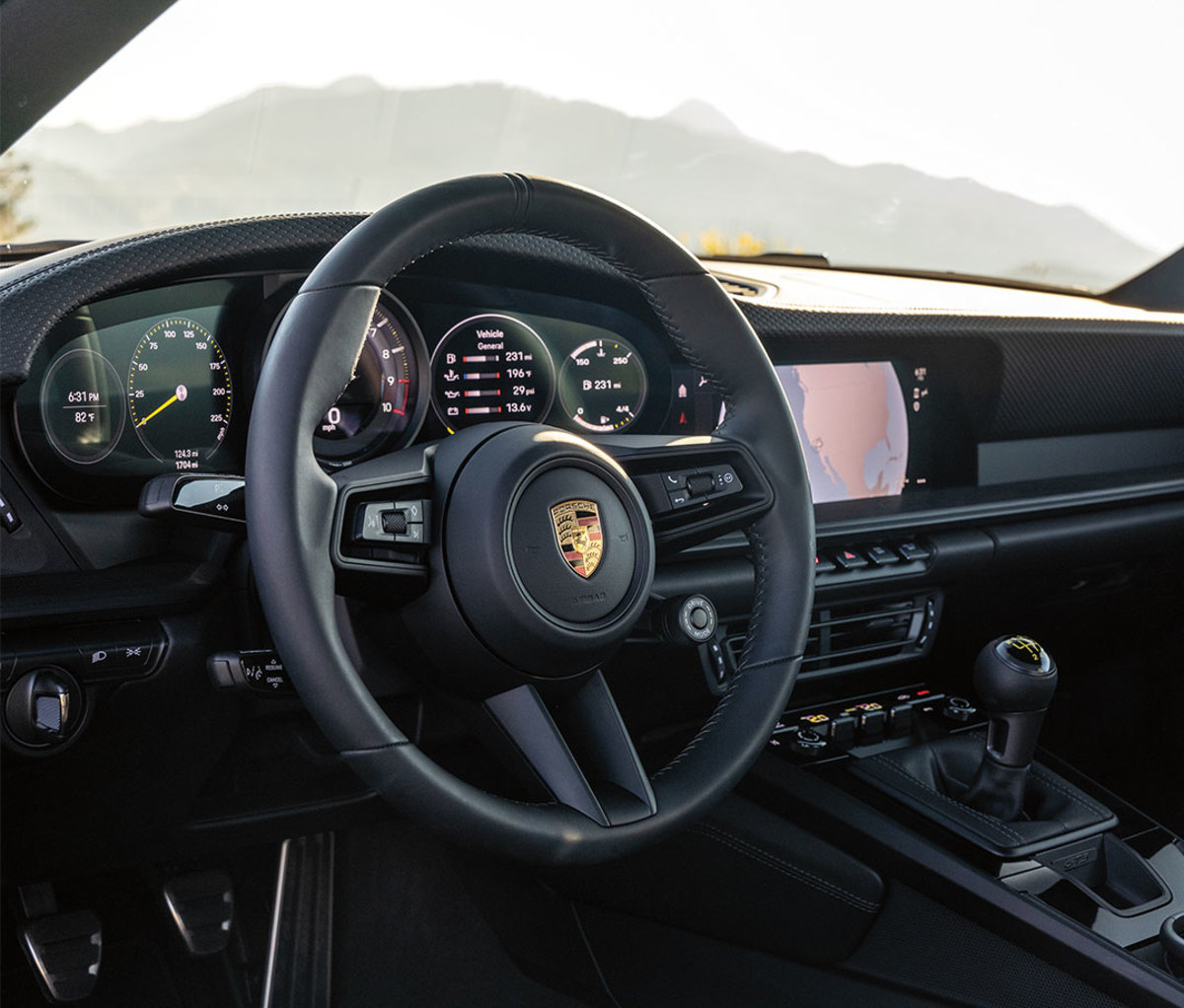 Interior dashboard of Porsche