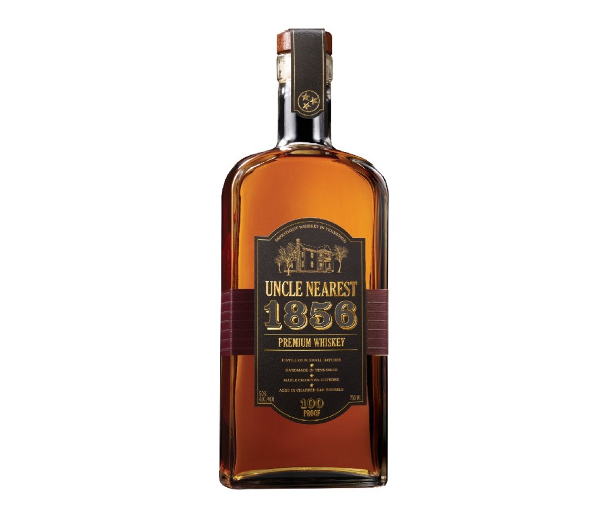 Bottle of Uncle Nearest 1856 whiskey