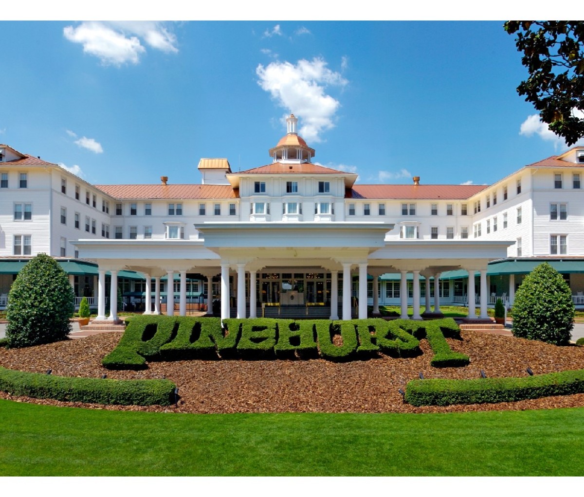 Front entrance to The Carolina Hotel at Pinehurst Resort