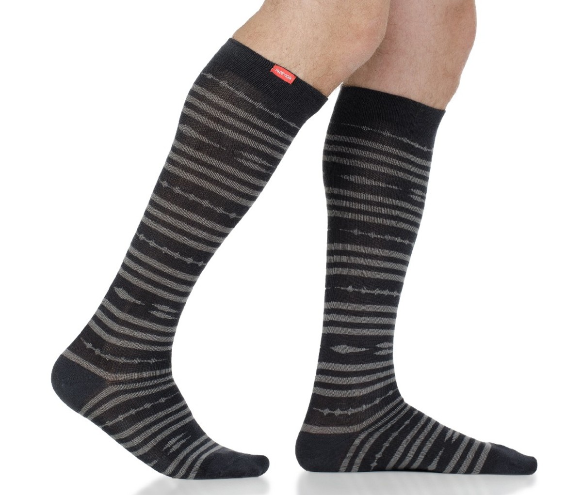 Man wearing a pair of Vim & Vigr 15-20 mmHG Compression Socks