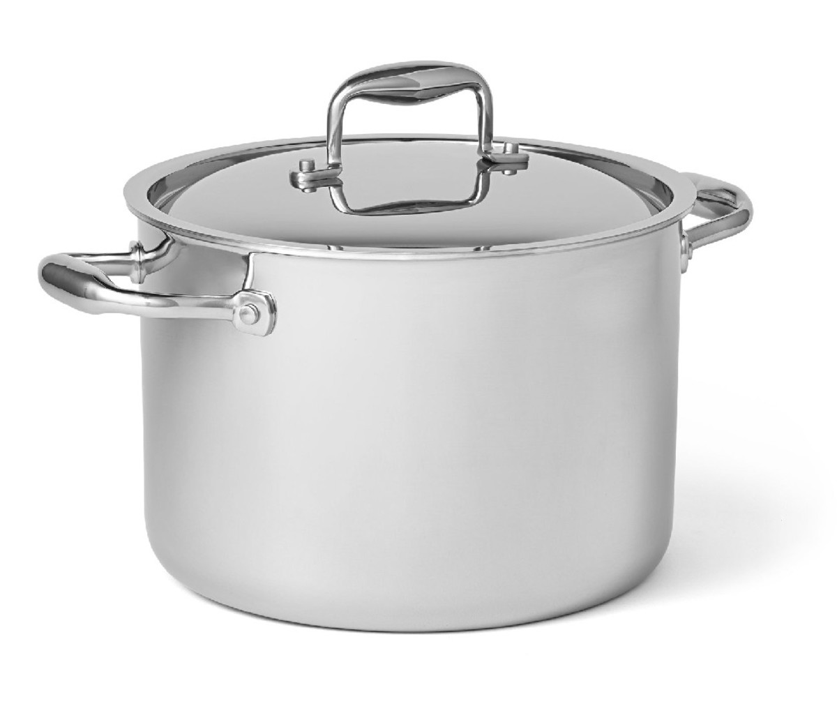 Chrome Brandless 8-Quart Stainless Steel Stock Pot with Lid