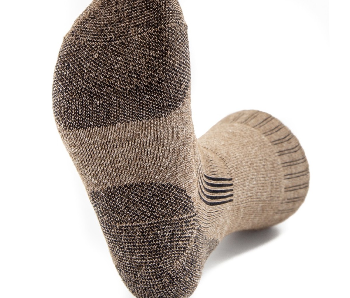 Brown The Buffalo Wool Co. Pro-Gear Technical Bison/Silk Boot Socks