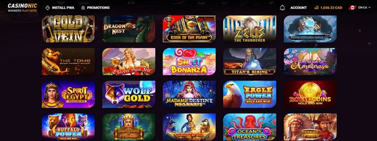 Casinonic – Frequent Bonus Offers for CAD