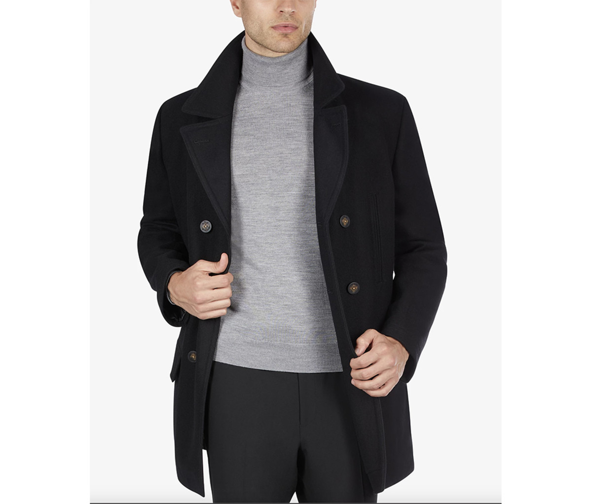 Ralph Lauren Luke Wool-Blend Classic-Fit Peacoat