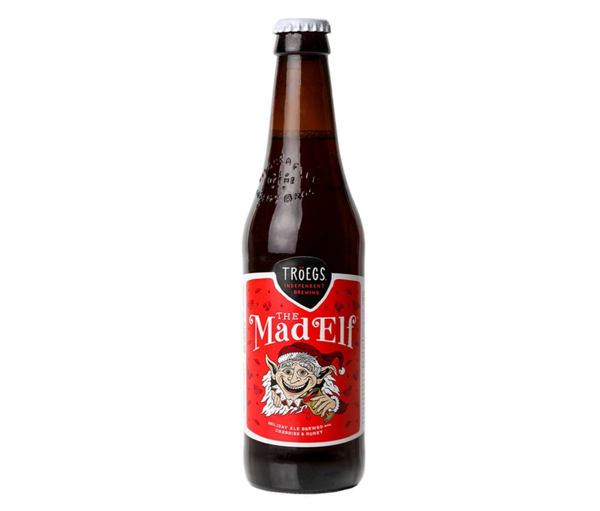 A bottle of Tröegs Mad Elf