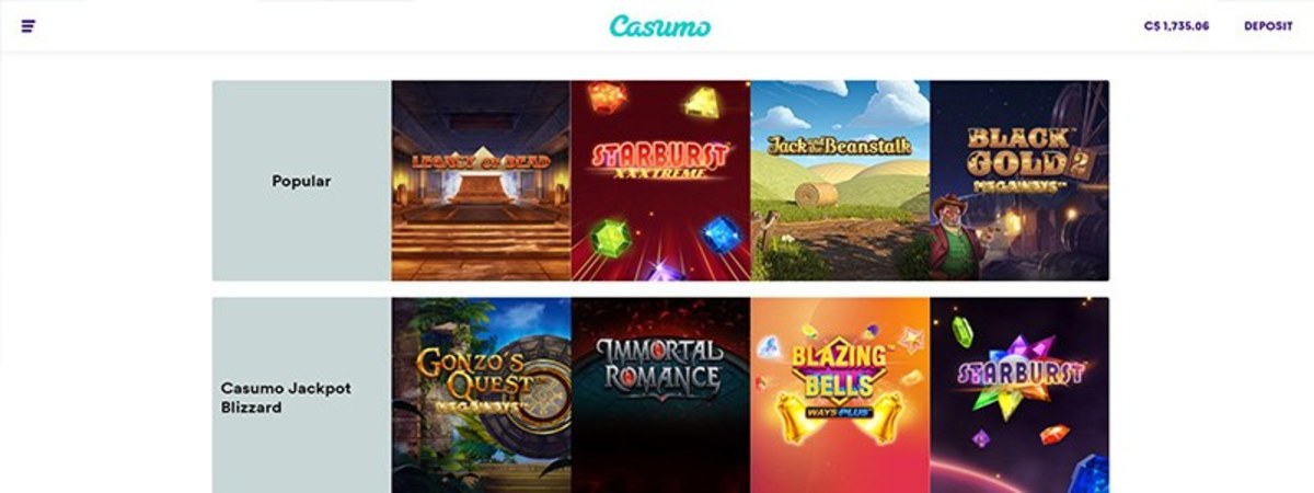 Casumo – Best Welcome Bonus of Any Canadian Casino