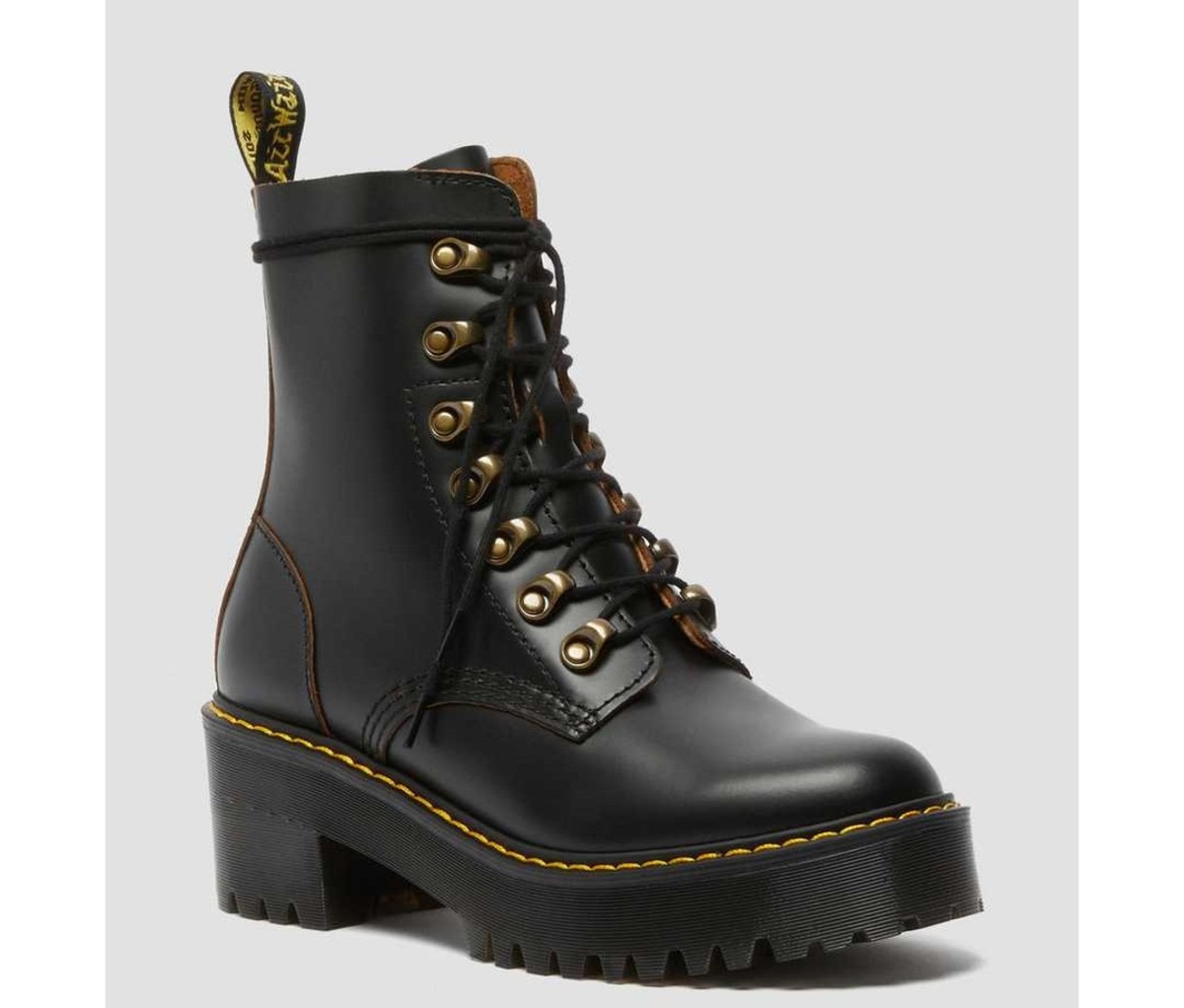 Dr. Martens Leona Women's Vintage Smooth Leather Heeled Boots