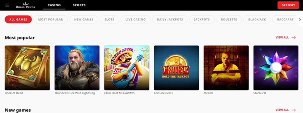 Royal Panda – Best Variety of Casino Games