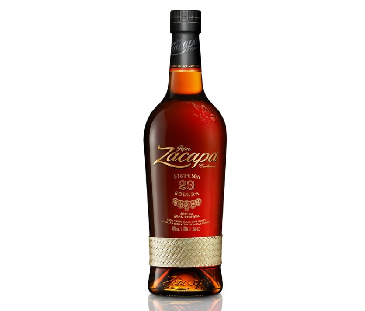 Bottle of Ron Zacapa No. 23 dark rum