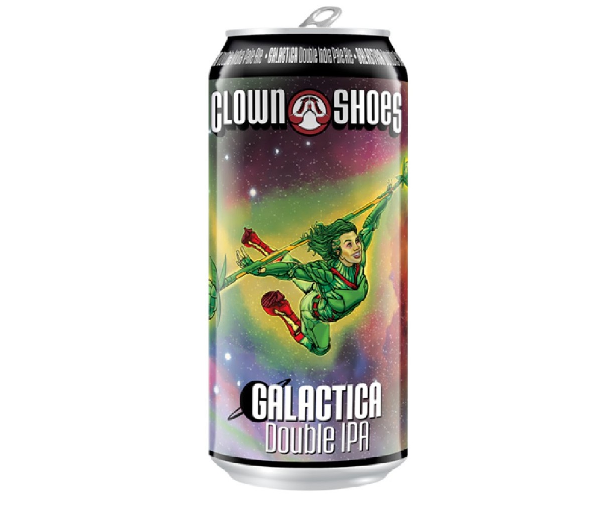 Can of Clown Shoes Galactica double IPA beer
