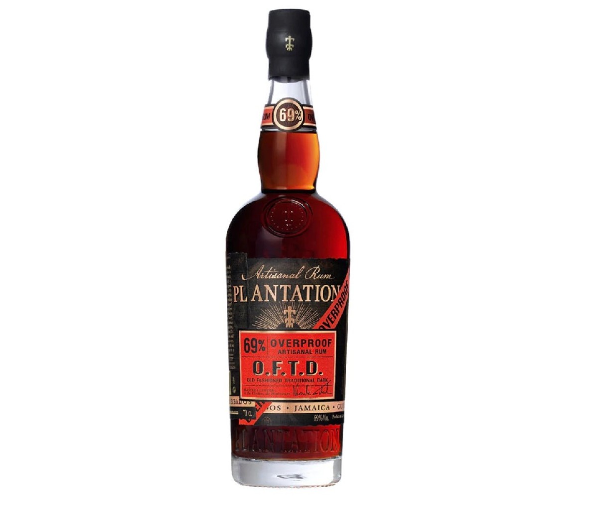 Bottle of Plantation O.F.T.D. dark rum