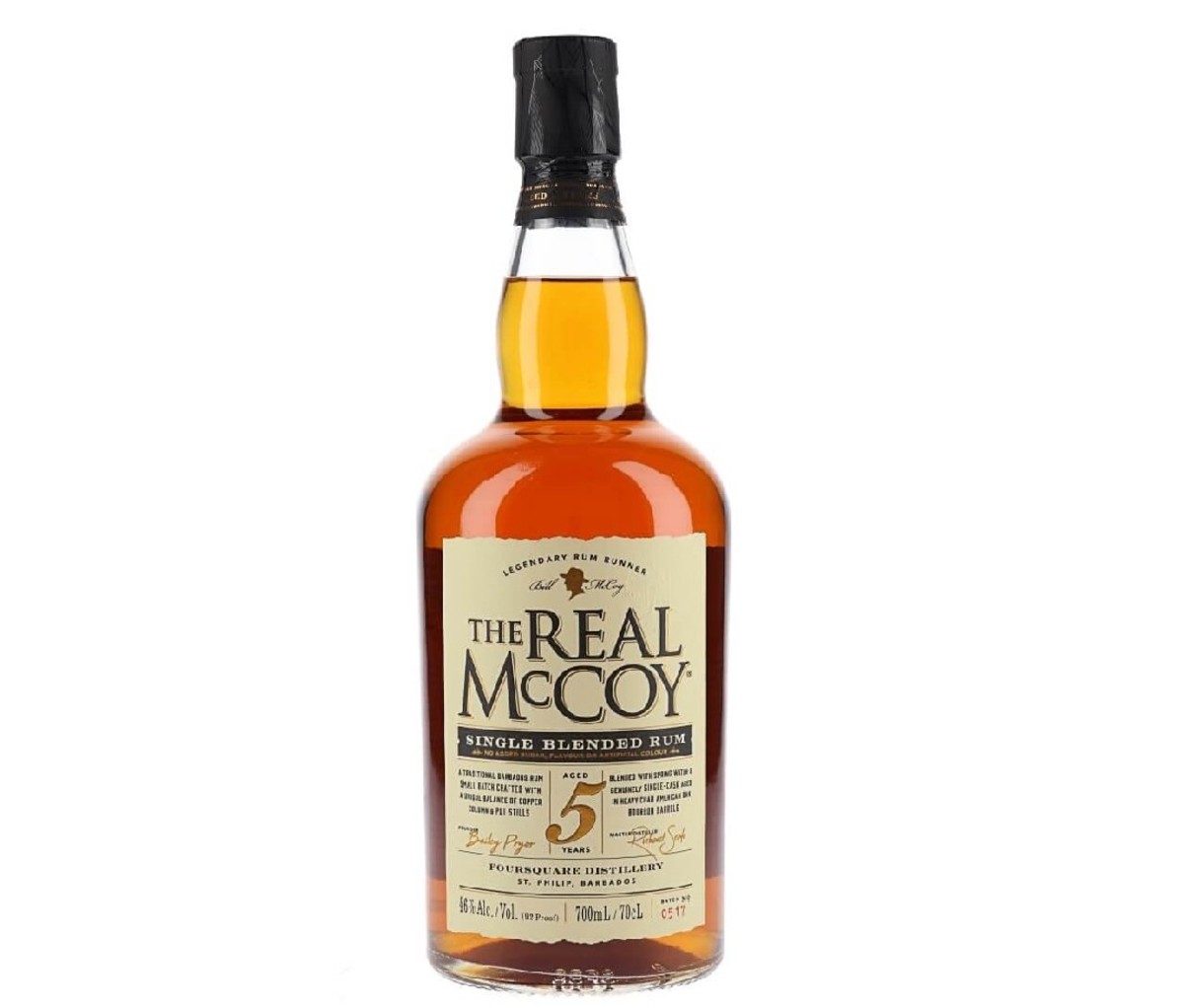 Bottle of The Real McCoy 5 dark rum