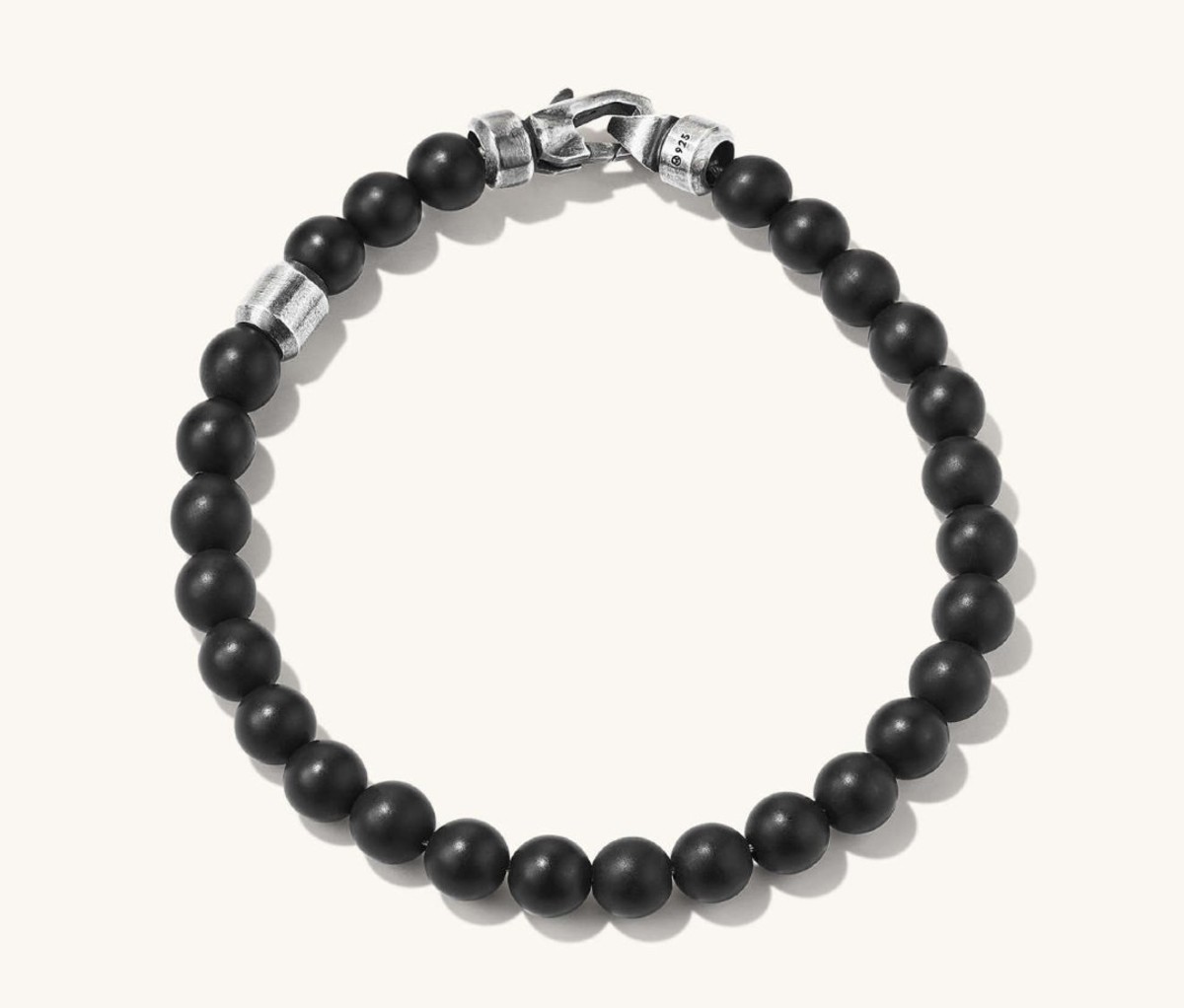 Mejuri Onyx Beaded Bracelet