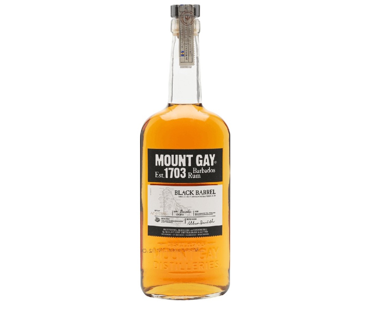 Bottle of Mount Gay Black Barrel dark rum