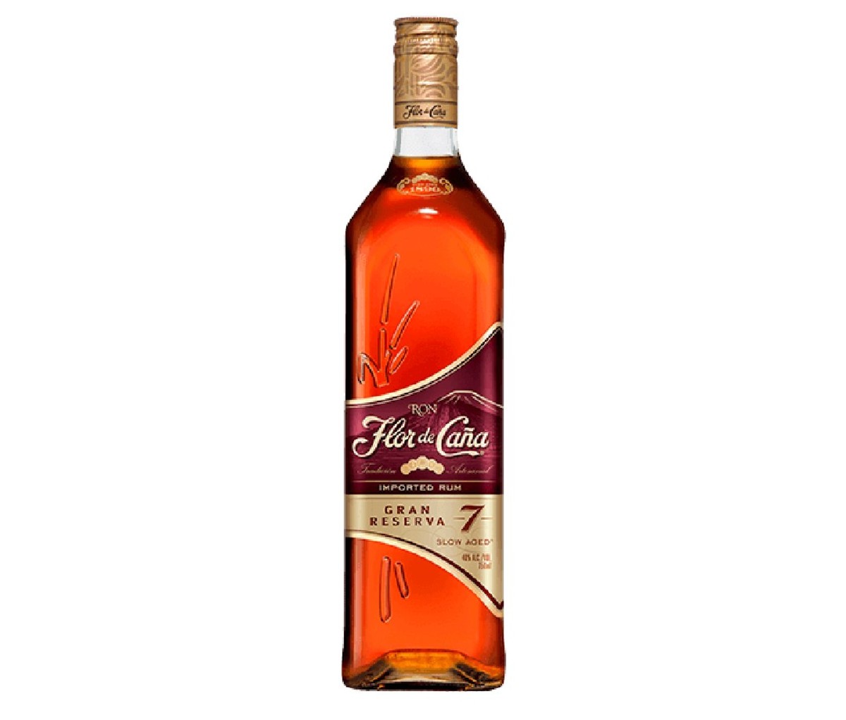 Bottle of Flor De Cana 7 Year Gran Reserva dark rum