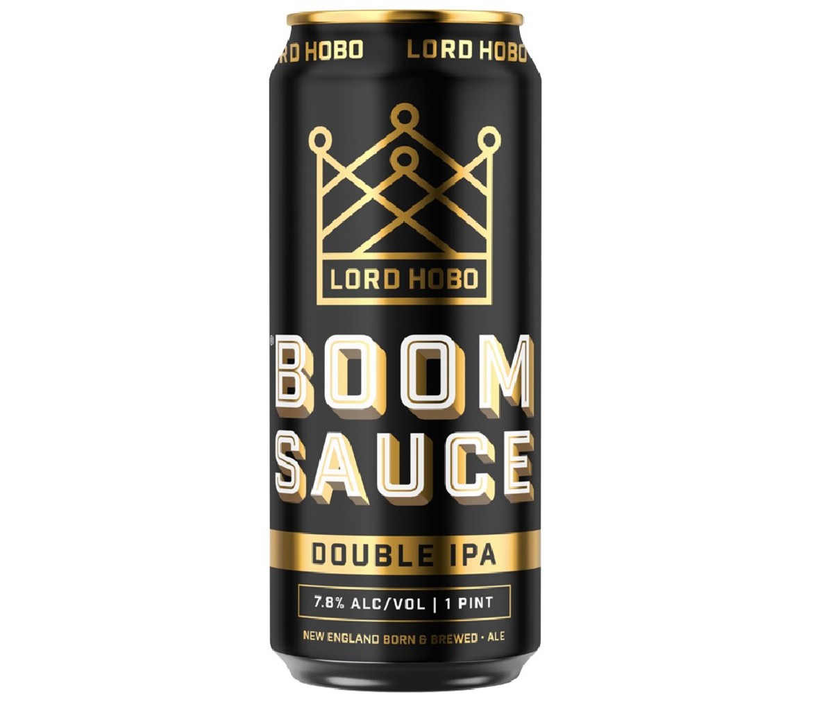 Can of Lord Hobo Boom Sauce double IPA beer