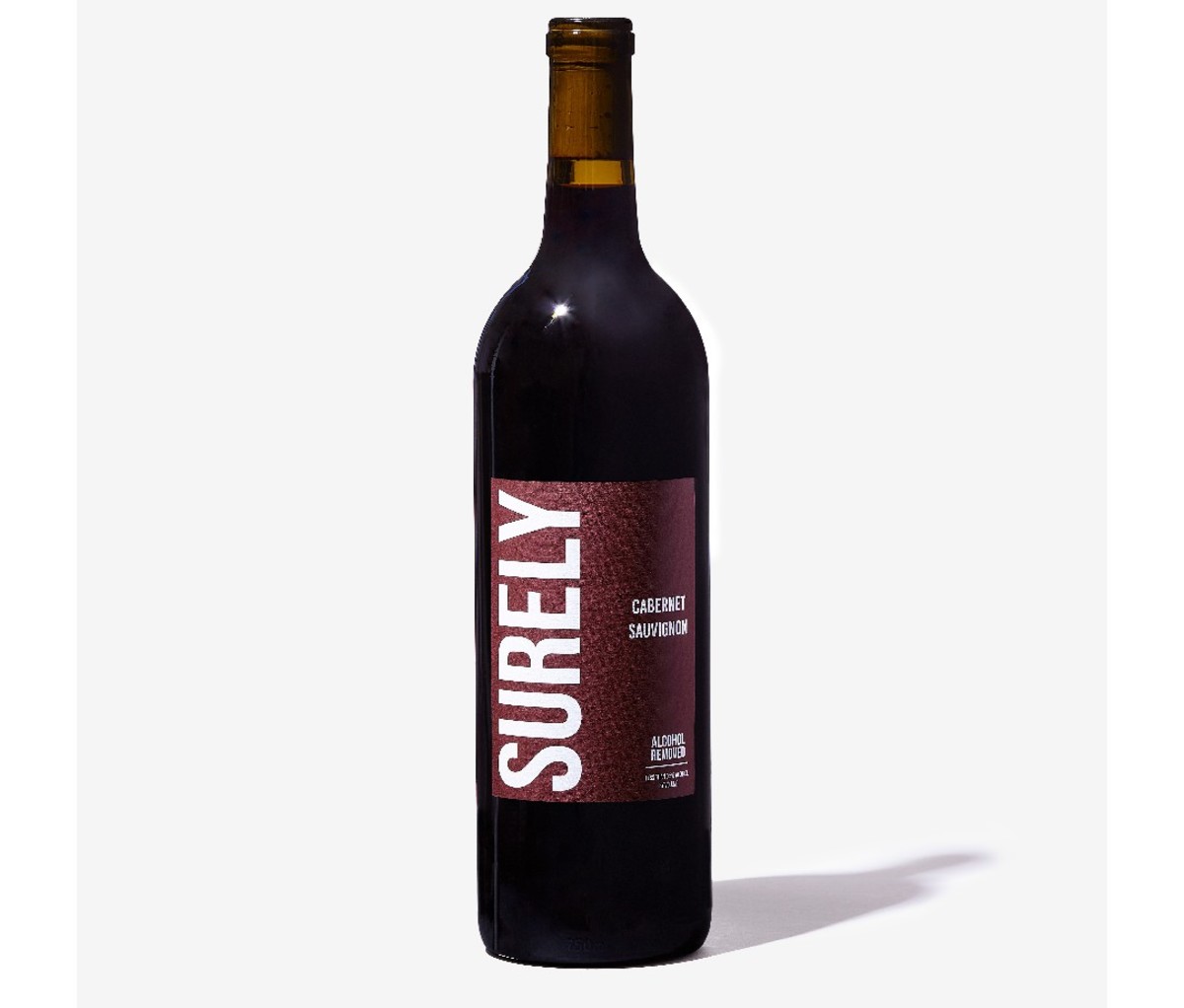 Bottle of Surely Non-Alcoholic Cabernet Sauvignon