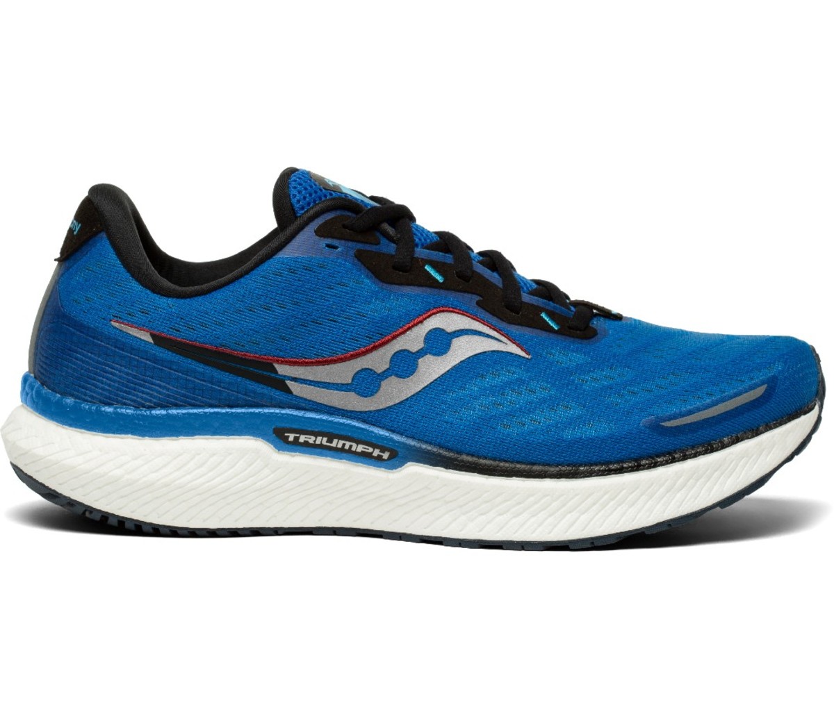 Blue Saucony Men’s Triumph 19 Wide running shoe