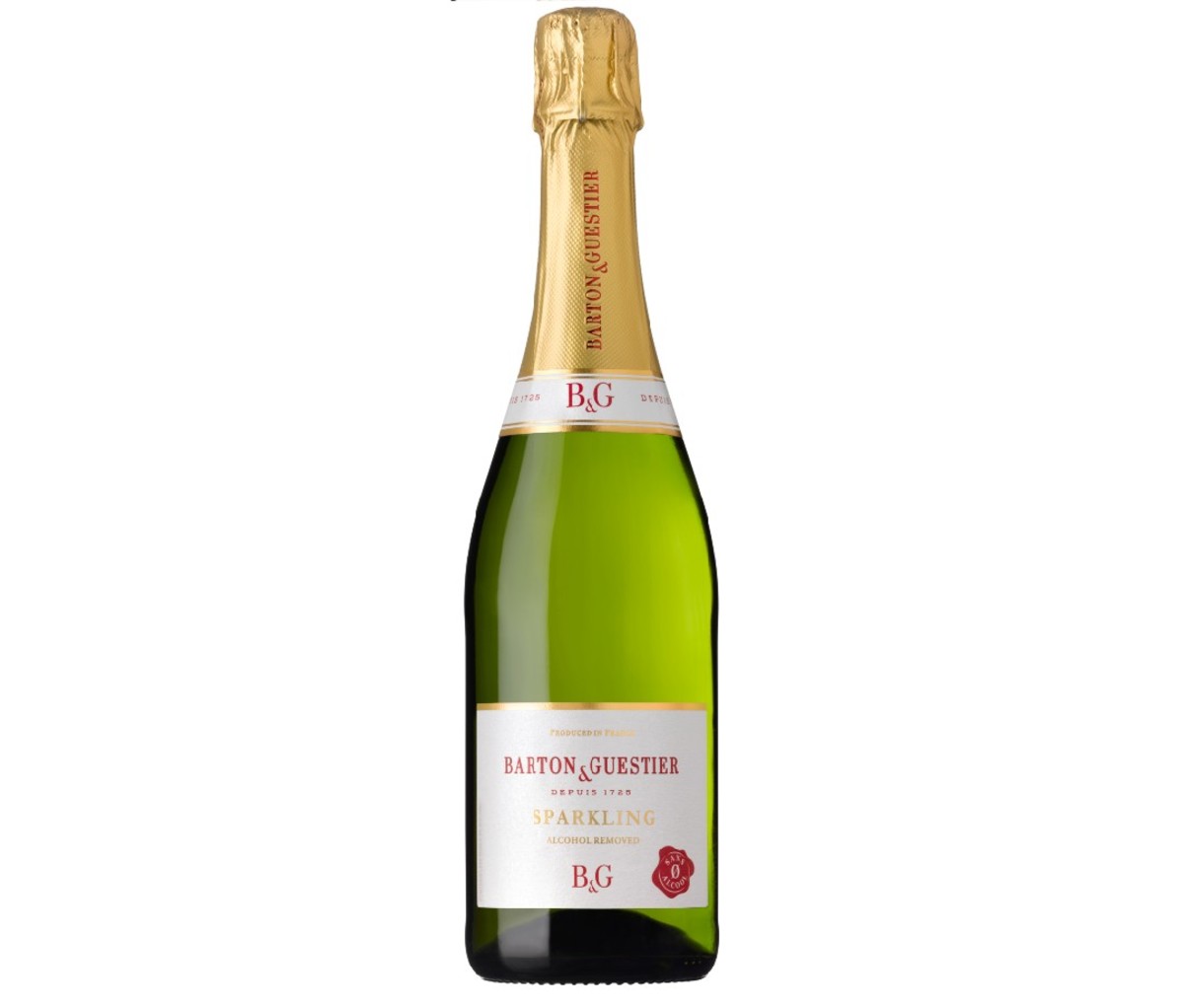 Bottle of Barton & Guestier Alcohol Removed Sparkling Wine