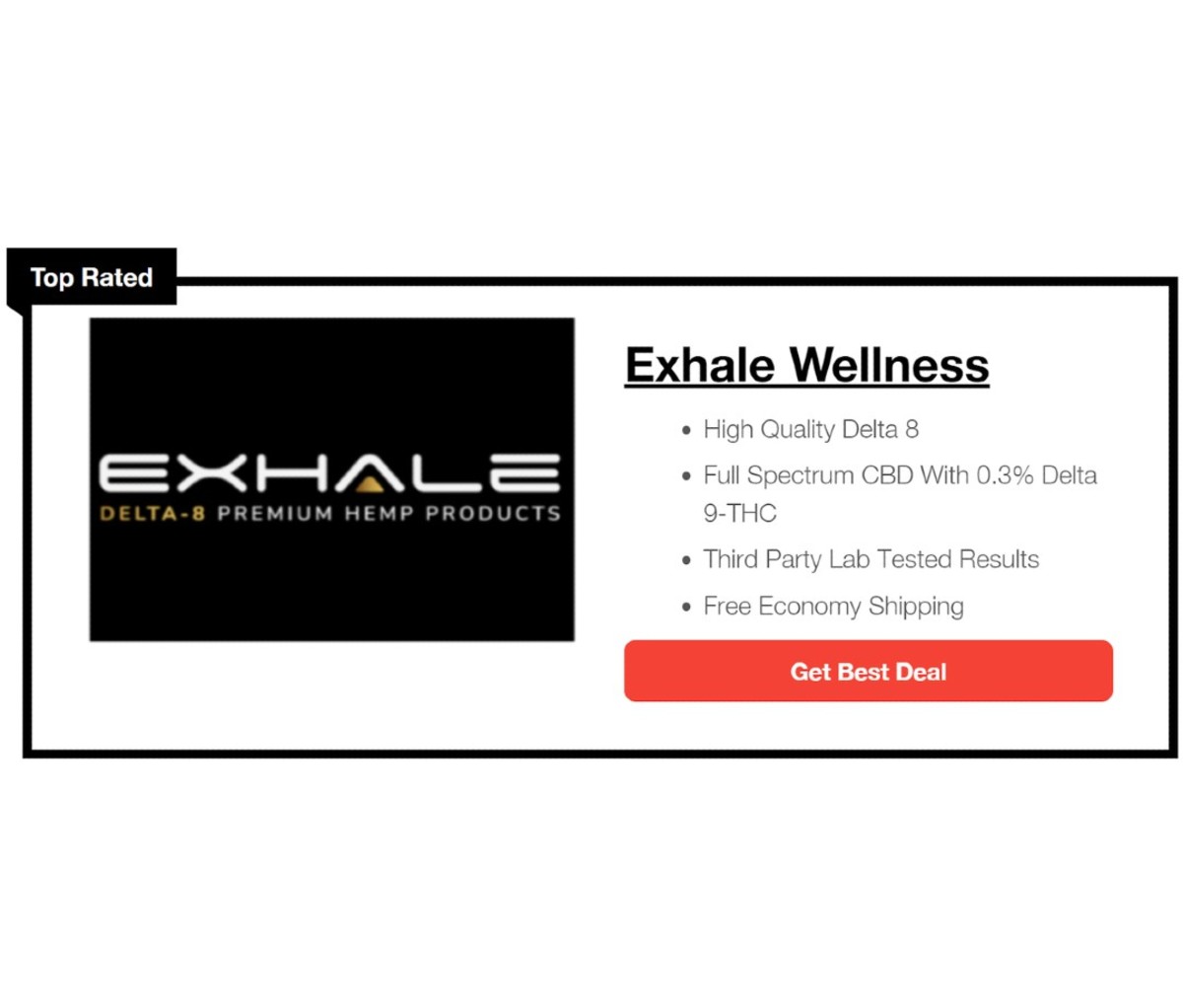 Exhale Wellness – Overall Best Delta-8 Brand Online, Editor’s Pick