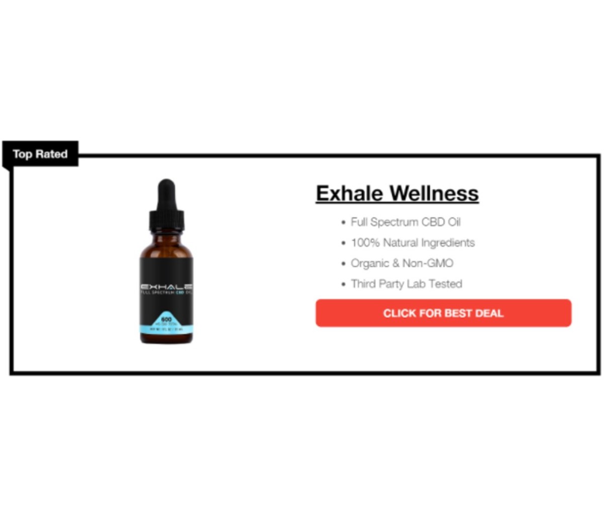 Exhale Wellness: Overall Best CBD Oil On The Market, Editor’s Choice