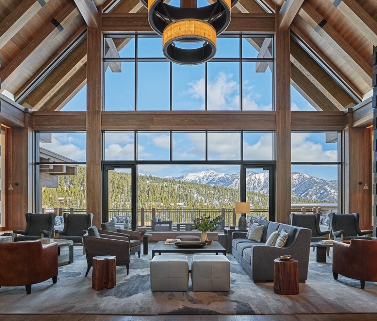 Montage Big Sky lobby with a view of a mountain new hotels