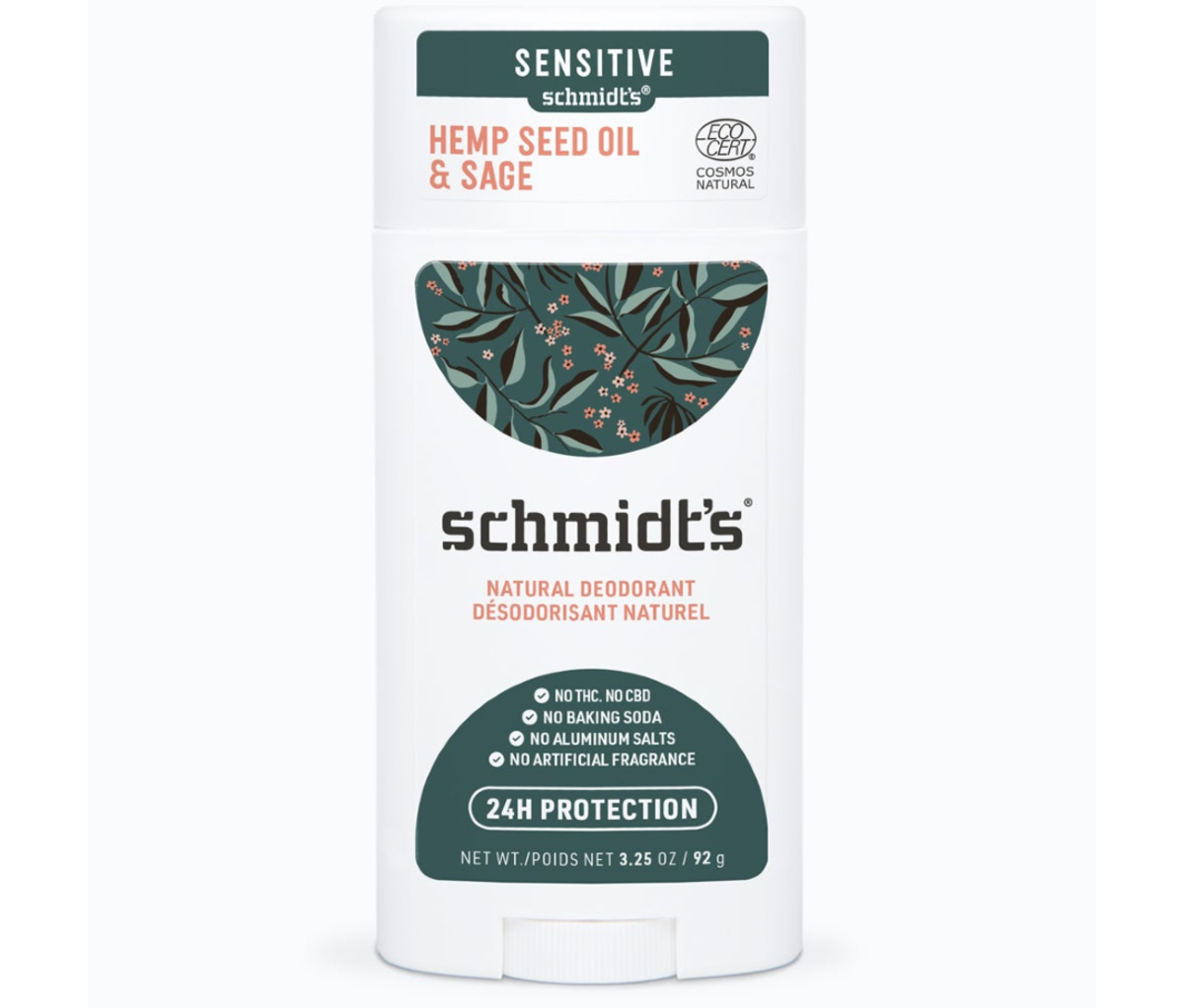 Schmidt's Sensitive Skin Natural Deodorant, Hemp & Sage